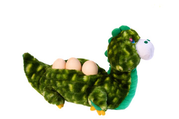 Toy Dinosaur carrying eggs