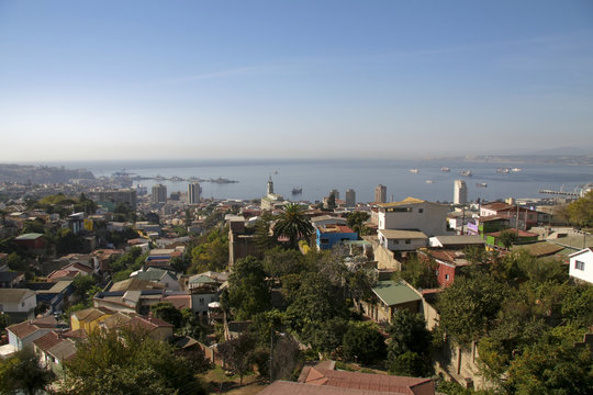Aerial view on Valparaiso, Chile