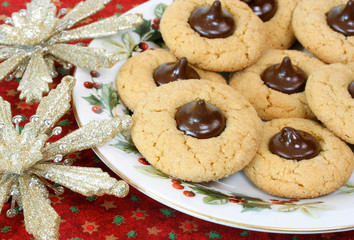 Peanut Butter Blossom Cookies with Candy Center