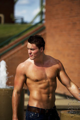 Obraz premium Wet Bodybuilder