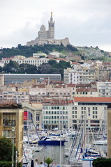 Vieux Port et Notre Dame de la Garde, Marseille