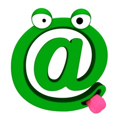 green living dog of the e-mail