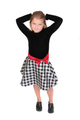 young child in black