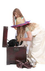 children playing dressup