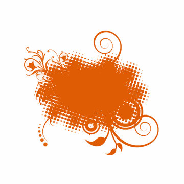 FOND GRUNGE ORANGE FLUORESCENT