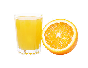orange juice and fruit