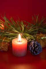 christmas decoration on a  dark background