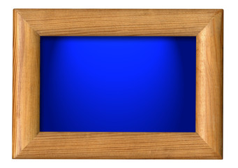 CORNICE - VETRINA CON FONDO BLU E LUCE INTERNA