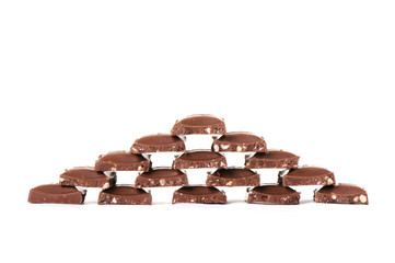 pyramid made from milk chocolate