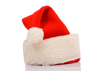 Hat of Santa Claus isolated on white