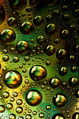 colorful water drops