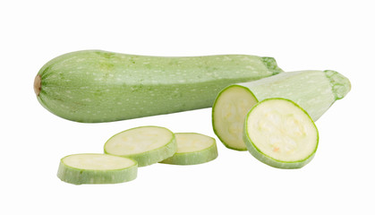 Summer squashes isolated on white background