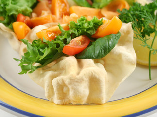 Salad With A Pappadum