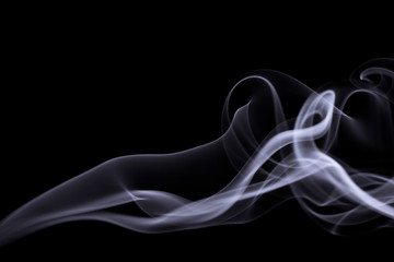 smoke isolated on black