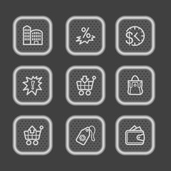 Metal web icons, set 26