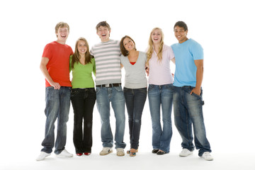Obraz premium Portrait Of Teenage Girls And Boys