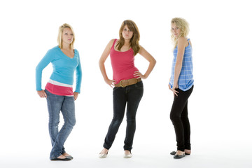 Full Length Portrait Of Teenagers