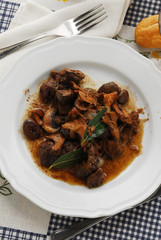 Frattaglie di pollo ai funghi - Secondi di carne