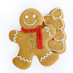Gingerbread man and Christmas tree