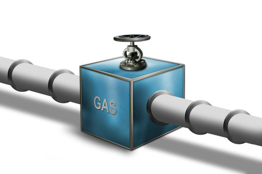 Gas pipeline with control valve