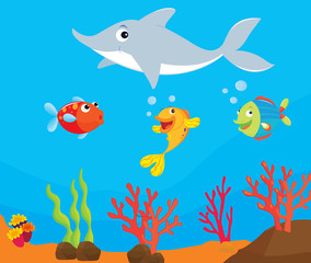 Obraz na płótnie Canvas reef fish illustration
