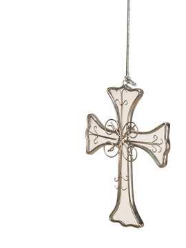 Cross On Silver String