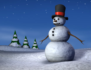 Night Snowman