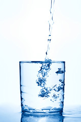 water isolated over white