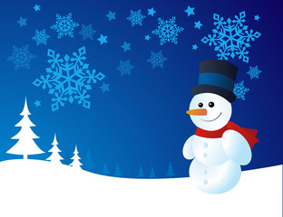 Snowman, vector illustration