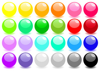 Big set of colored spheres
