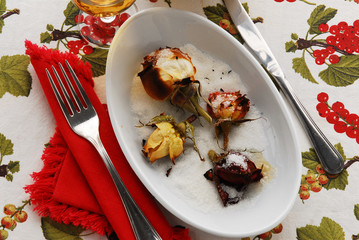 Rose al forno - Dolci - Cucina alle erbe e fiori eduli