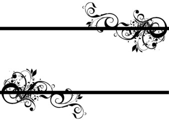 tiges floral noir