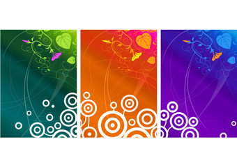 Colorful abstract floral backgrounds