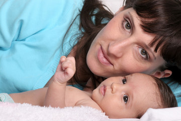 mother and little dauchter