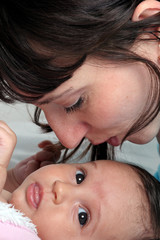mother and little dauchter