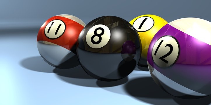Billiardkugeln aus metal