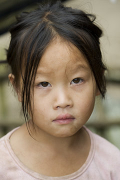 Portrait Hmong Mädchen Laos