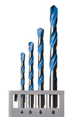 Kit of Masonry Drill Bits - isolated on white