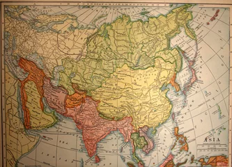Rolgordijnen map,asia,india,middle east,vintage,old © Greg Pickens