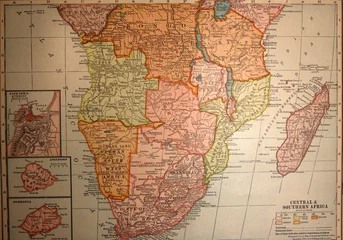 Crédence de cuisine en verre imprimé Afrique du Sud map,antique,vintage,africa,old