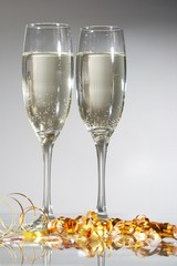 Glasses of champagne