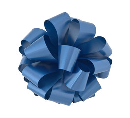 Big blue ribbon bow cutout