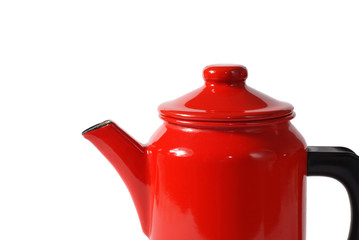 Red coffee pot