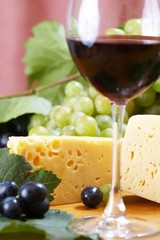 Wine and Cheese still life