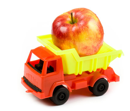 Small Lorry With A Big Red Apple