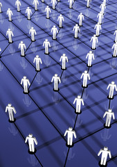 Human's hierarchy tree. 3d concept.