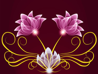 Fototapeta premium transparent flowers