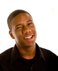 Obraz premium Young Black Man Laughing Out Loud