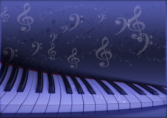 sfondo pianoforte blu