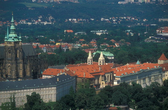 Prague Castle and St Vitus Cathedral in Prague